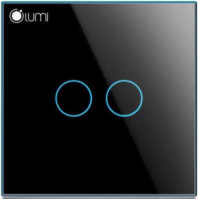 Công tắc cảm ứng 2 nút viền nhôm LM-S2Z-BOLD